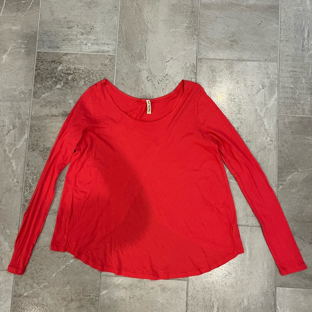 Free People Long Sleeve Top with Open Back